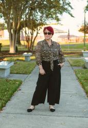 Leopard & Wide Leg Pants