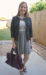 Weekday Wear Linkup: Two Ways To Wear A Grey Skater Dress