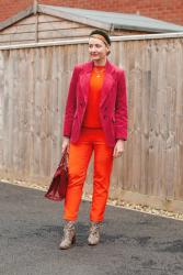 How to Wear Red With Orange in Autumn/Winter #iwillwearwhatilike