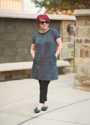 Styling a Multi-Stripe Dress for Fall