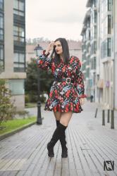 Dress with high boots