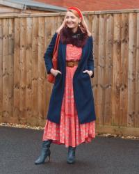 Styling a Boho Dress for Autumn With Layering and Faux Fur #iwillwearwhatilike