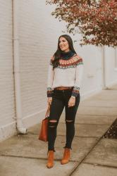 Fair Isle Turtleneck Sweater