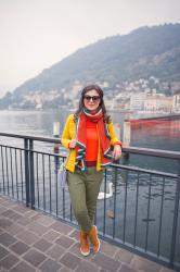 Lago di Como on a gloomy day 