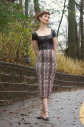 Leather Tops & Printed Skirts