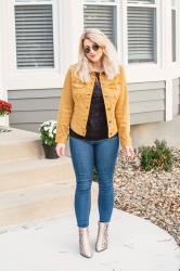 Liverpool LA Mustard Denim Jacket + Jeans.