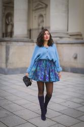 Blue Cardigan | Monochrome Blue Outfit