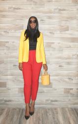 Mustard Red and Black