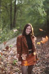 Veste vintage aux couleurs d’automne