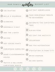 Winter Bucket List