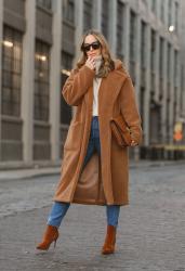 Five of My Favorite Shearling Teddy Coats