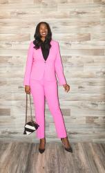 Pink Suit + Black