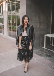 Two Ways to Wear a Star Print Midi Skirt