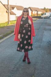 Christmas Day Outfit: A Floaty Black Floral Dress #iwillwearwhatilike