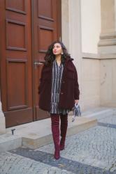 Burgundy Teddy Jacket