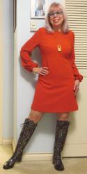 Burnt Orange and Brocade Boots