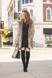 Little Black Dress for under $30 + Leopard Coat