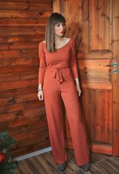 Rust jumpsuit 