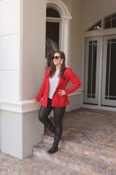 A Statement Red Blazer