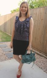 Weekday Wear Link Up - Printed Tanks and Black Pencil Skirts With Balenciaga First Bag