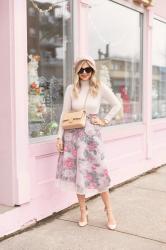 Sequin Midi Skirt