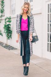 Snakeskin Kimono Duster