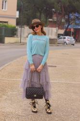 Tulle skirt and Combat boots: perfect match!