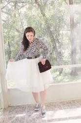 The tulle midi skirt. The tulle midi skirt.