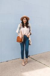 Camisole and Striped Cardigan