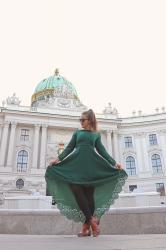 Scalloped Trim Dress at the Hofburg Palace