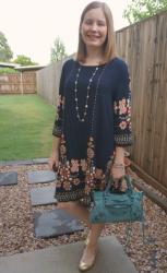 Blue & Teal Outfits: Floral Dresses and Weekday Wear Link Up