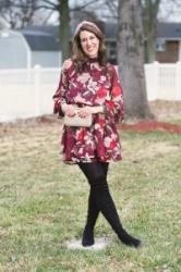 Thursday Fashion Files Link Up #247 – Crushing on this Wine Floral Dress