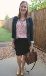 Weekday Wear Link Up: Printed Tanks, Pencil Skirts and Blazers With Louis Vuitton Speedy Bandouliere