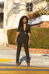 Hour Glass Blazer + Front Slit Pants