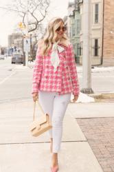 Pink Houndstooth Jacket 