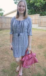 3 Blue Dress and Pink Bag Outfits: Weekday Wear Linkup