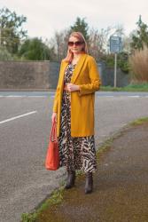 Pre-Lockdown Animal Print Maxi Dress With Yellow and Orange #iwillwearwhatilike