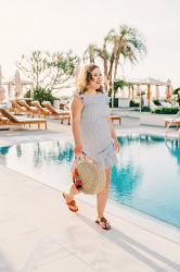 Gingham Dress in Palm Beach