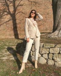 Beige Monochrome Outfit Idea