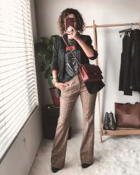 Plaid Flare Pants