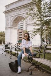 White Shirt & Jeans