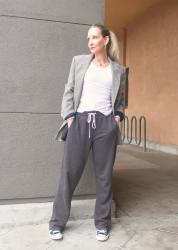 Blazer with Baggy Sweatpants