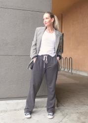 Blazer with Baggy Sweatpants