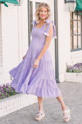 Gorgeous Purple Gingham Sundress