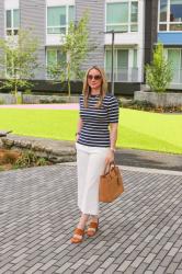 Spring Style: Nautical Stripes + Wide Leg Pants