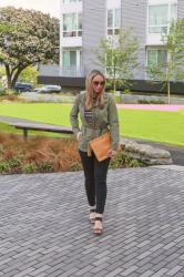 Spring Style: Military Jacket + Leopard Print Accents