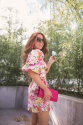 Floral Statement Sleeve Dress