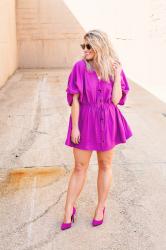 A Bright Fuchsia Babydoll Dress for KC Homes & Style.