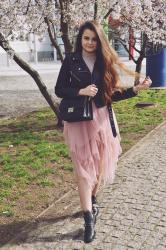 #417 Tiulowa różowa spódnica z Aliexpress :)
