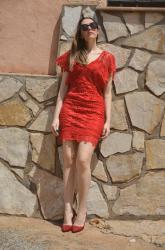 Red Lace Dress